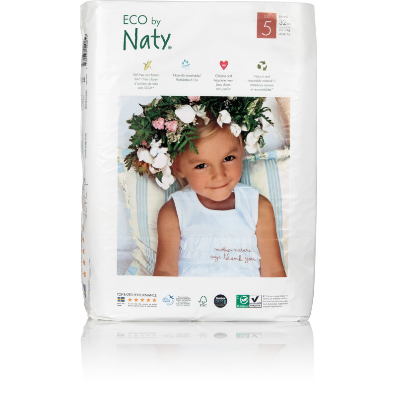 Couches-culottes Naty Junior 12-18 kg, Taille 5