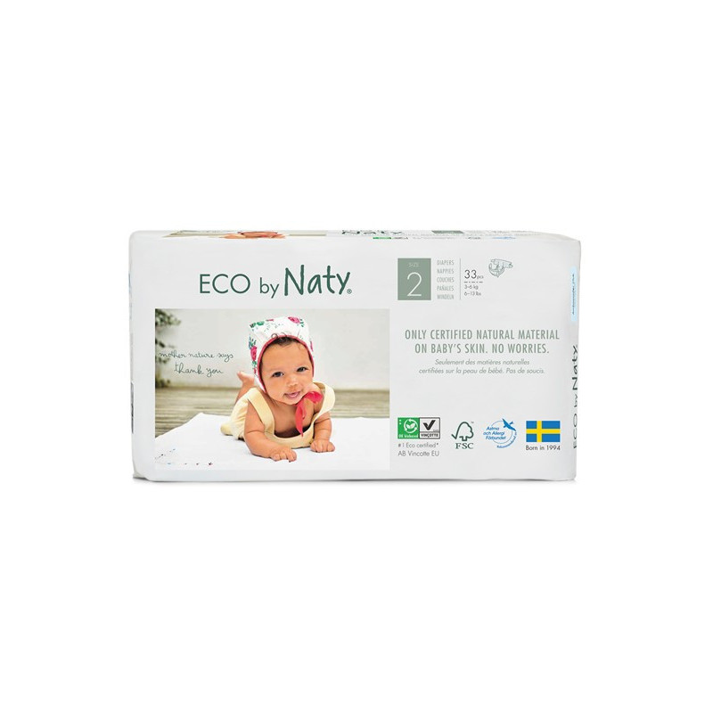Couches Naty Mini 3 - 6 kg, Taille 2