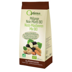 Mélange de noix-mûres Bio - 200g - Optimys